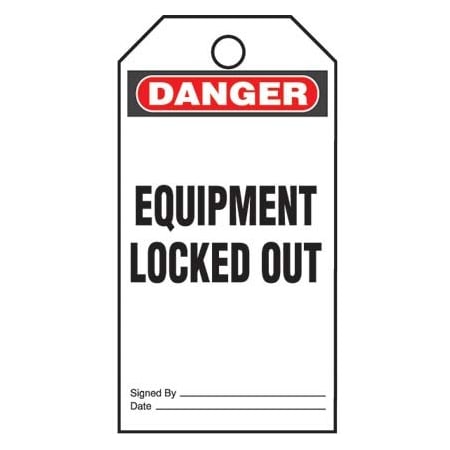 Panduit Safety Tag, Vinyl, 3 in Width, 5.75 in Height PVT-96